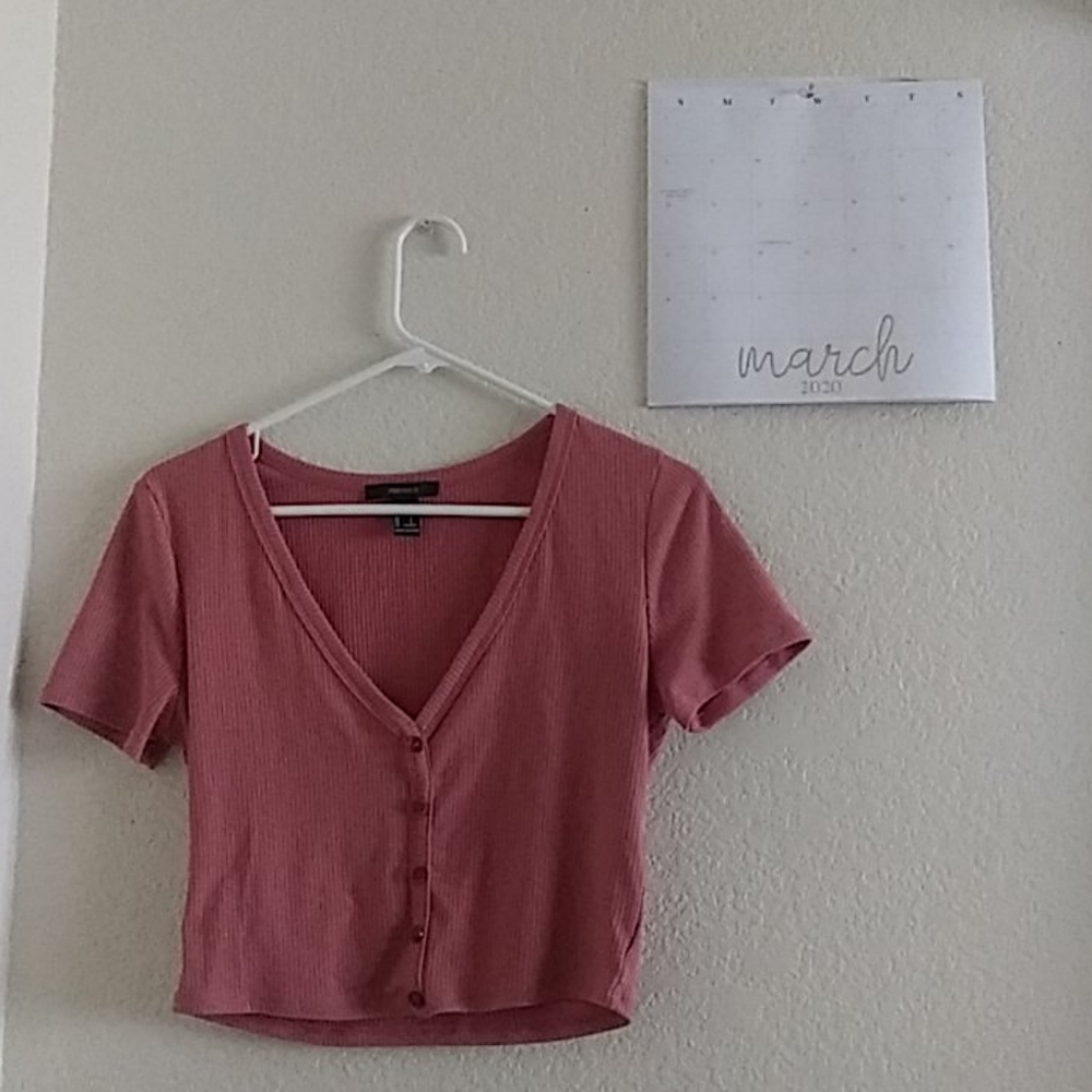 Rust Pink Crop Top